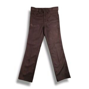 Vintage Ranger Jeans Brown 100% Polyester Western Dress Pants Men's 30x29‎
